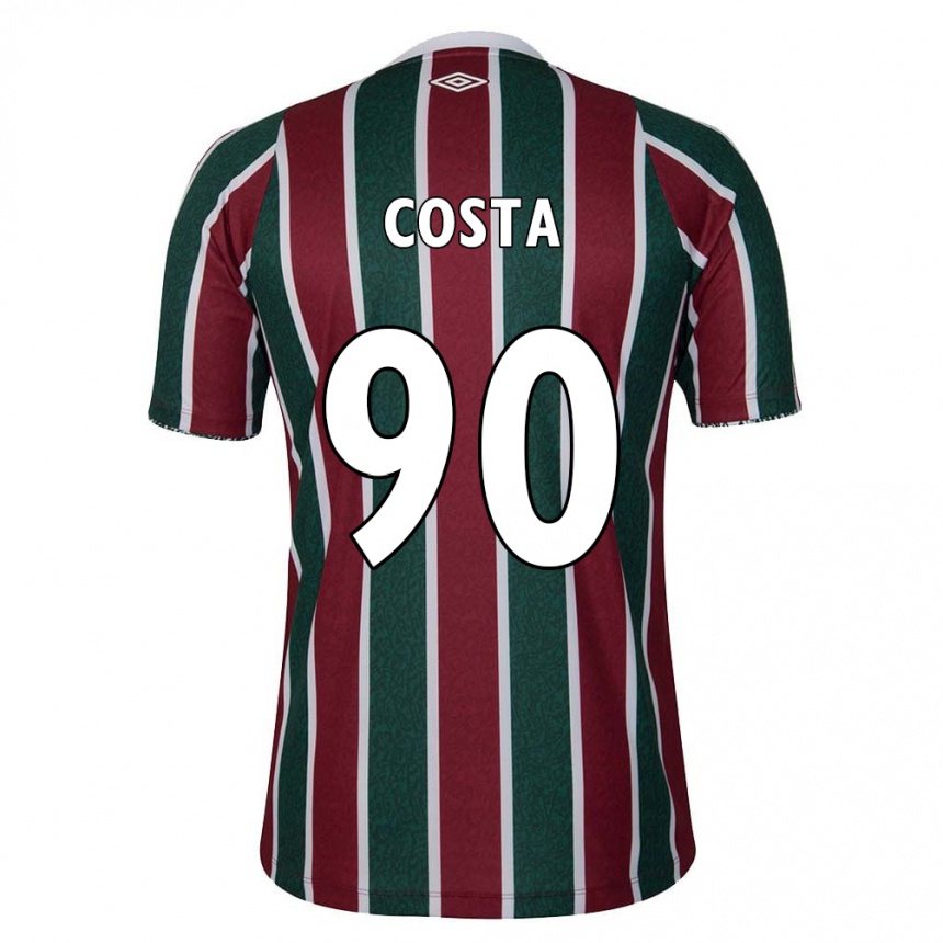 Gyermek Labdarúgás Douglas Costa #90 Zöld Barna Fehér Hazai Jersey 2024/25 Mez Póló Ing