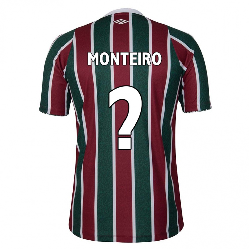 Gyermek Labdarúgás Rafael Monteiro #0 Zöld Barna Fehér Hazai Jersey 2024/25 Mez Póló Ing