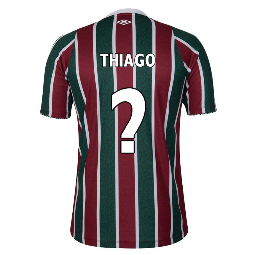 Gyermek Labdarúgás Thiago #0 Zöld Barna Fehér Hazai Jersey 2024/25 Mez Póló Ing