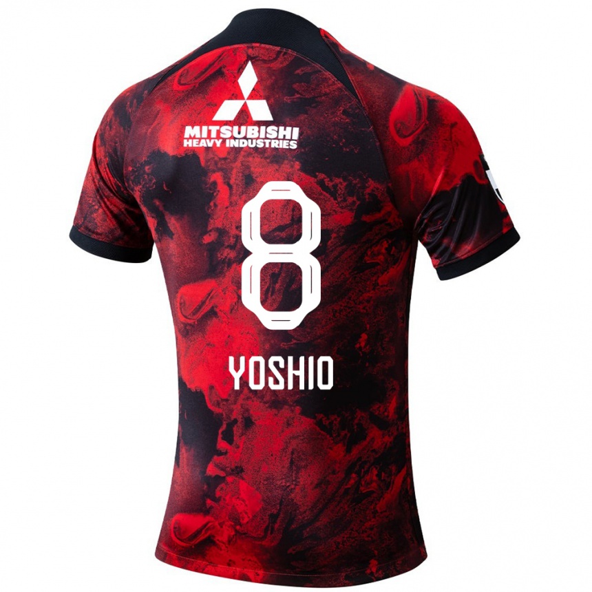 Gyermek Labdarúgás Yoshio Koizumi #8 Piros Fekete Hazai Jersey 2024/25 Mez Póló Ing