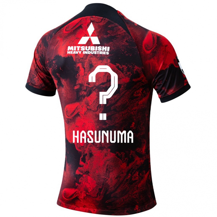 Gyermek Labdarúgás Shunsuke Hasunuma #0 Piros Fekete Hazai Jersey 2024/25 Mez Póló Ing