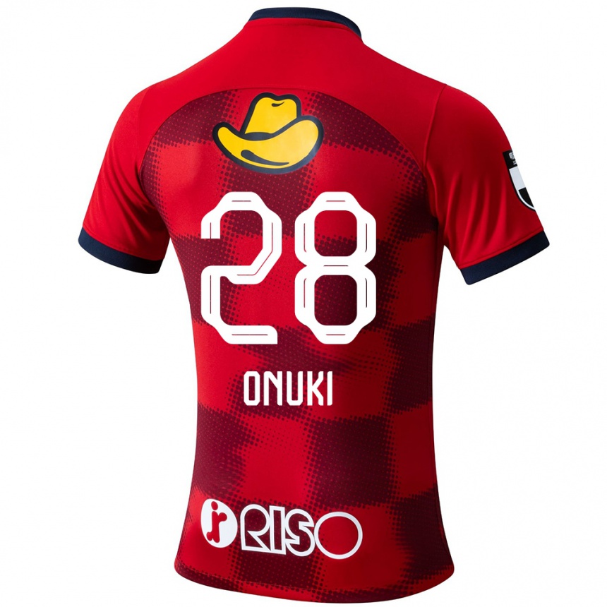 Gyermek Labdarúgás Rui Onuki #28 Piros Kék Fehér Hazai Jersey 2024/25 Mez Póló Ing