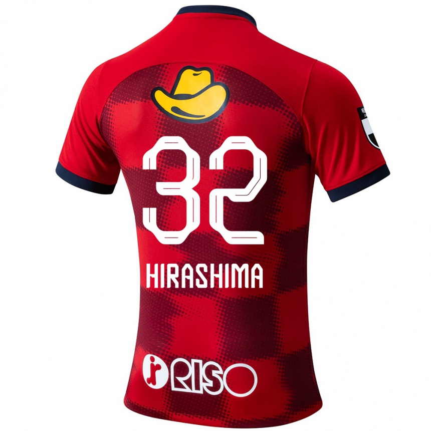 Gyermek Labdarúgás Daigo Hirashima #32 Piros Kék Fehér Hazai Jersey 2024/25 Mez Póló Ing