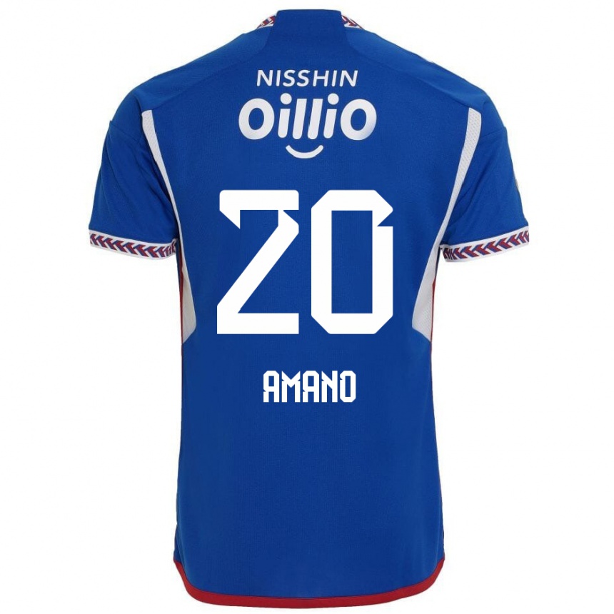 Gyermek Labdarúgás Jun Amano #20 Kék Fehér Piros Hazai Jersey 2024/25 Mez Póló Ing