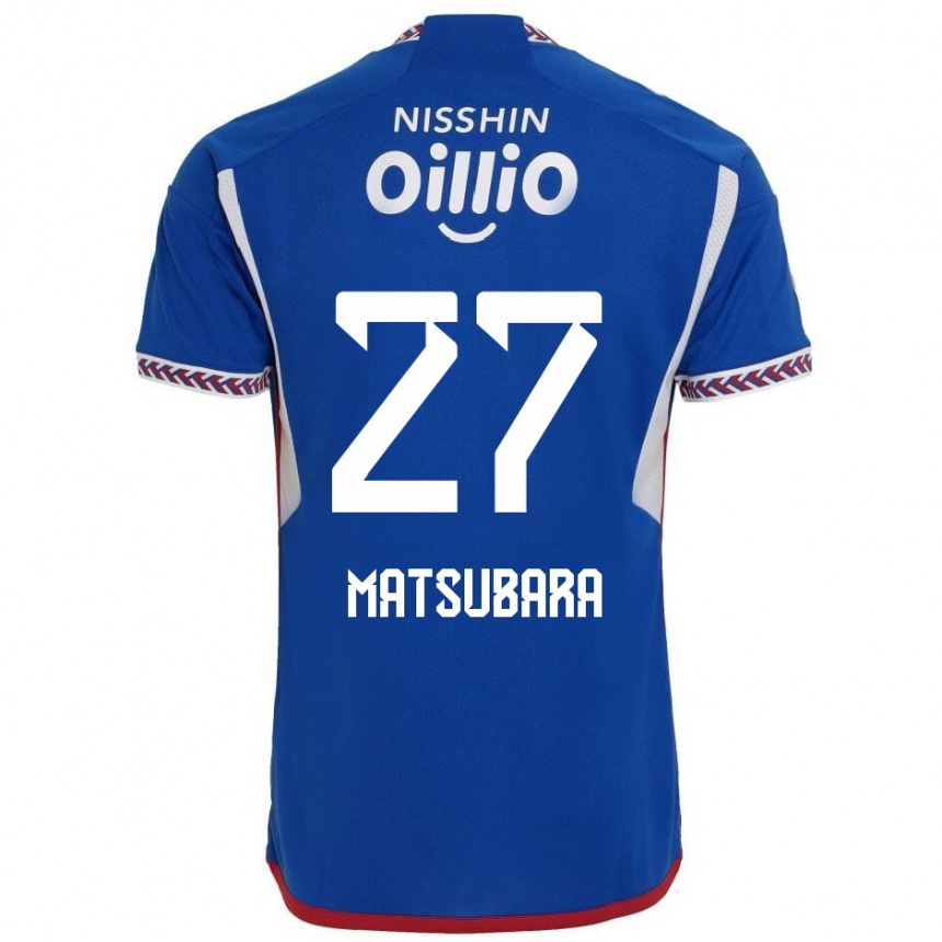 Gyermek Labdarúgás Ken Matsubara #27 Kék Fehér Piros Hazai Jersey 2024/25 Mez Póló Ing