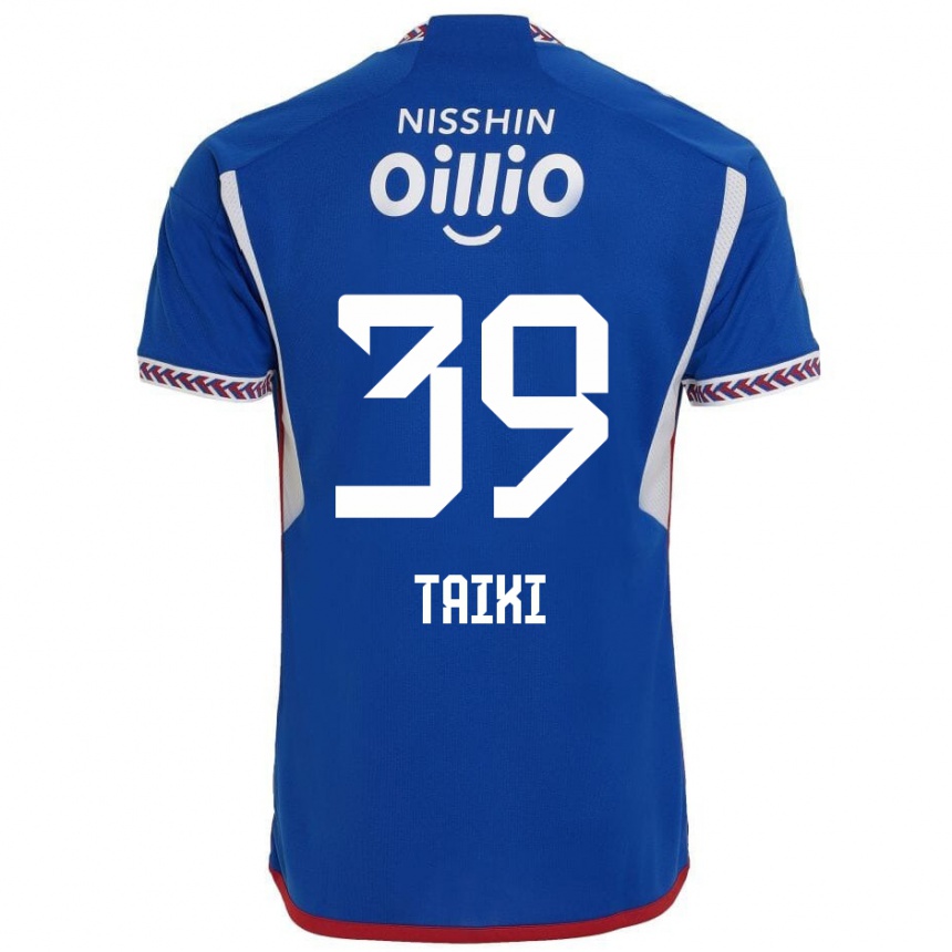 Gyermek Labdarúgás Taiki Watanabe #39 Kék Fehér Piros Hazai Jersey 2024/25 Mez Póló Ing