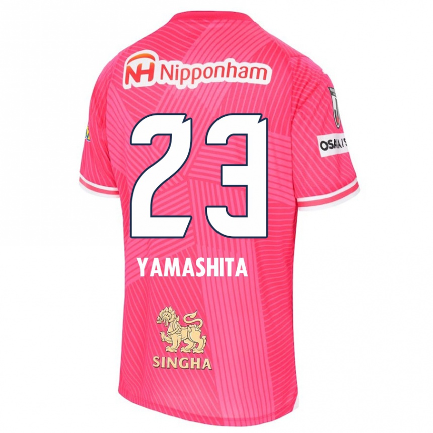 Gyermek Labdarúgás Tatsuya Yamashita #23 Rózsaszín Fehér Hazai Jersey 2024/25 Mez Póló Ing