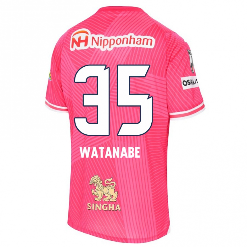 Gyermek Labdarúgás Ryo Watanabe #35 Rózsaszín Fehér Hazai Jersey 2024/25 Mez Póló Ing