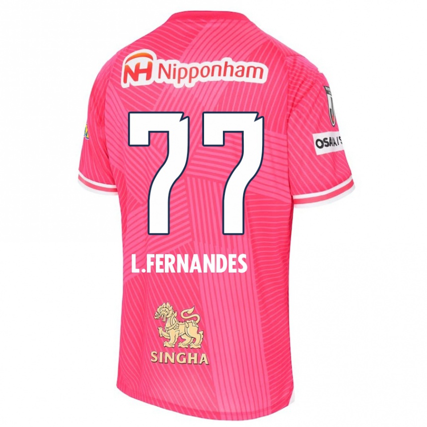 Gyermek Labdarúgás Lucas Fernandes #77 Rózsaszín Fehér Hazai Jersey 2024/25 Mez Póló Ing