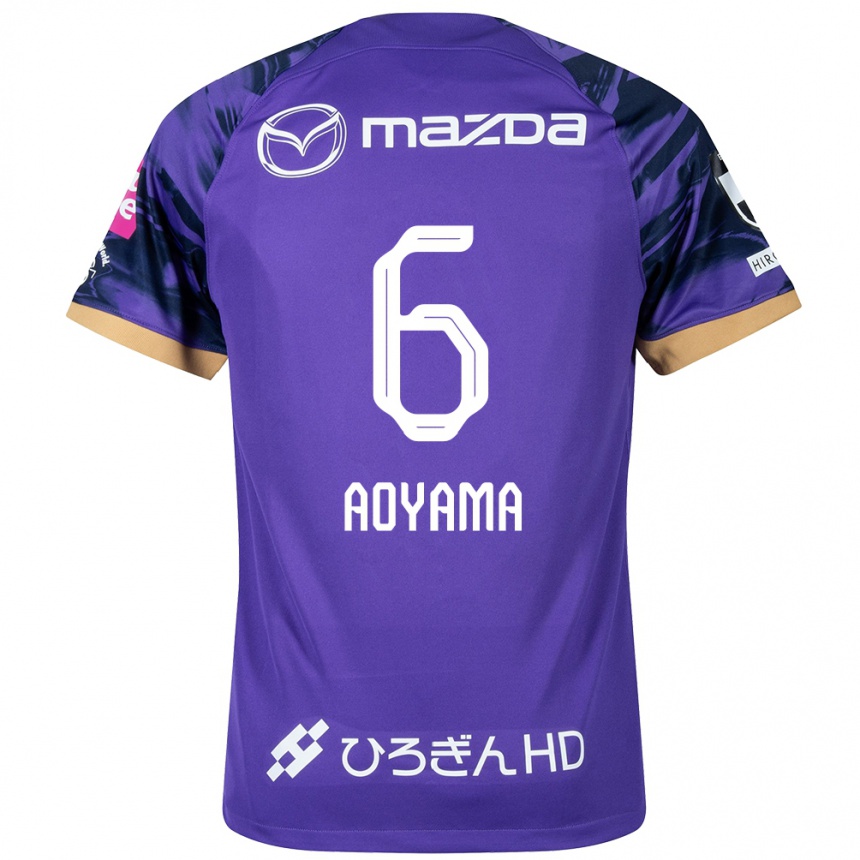 Gyermek Labdarúgás Toshihiro Aoyama #6 Lila Fehér Hazai Jersey 2024/25 Mez Póló Ing