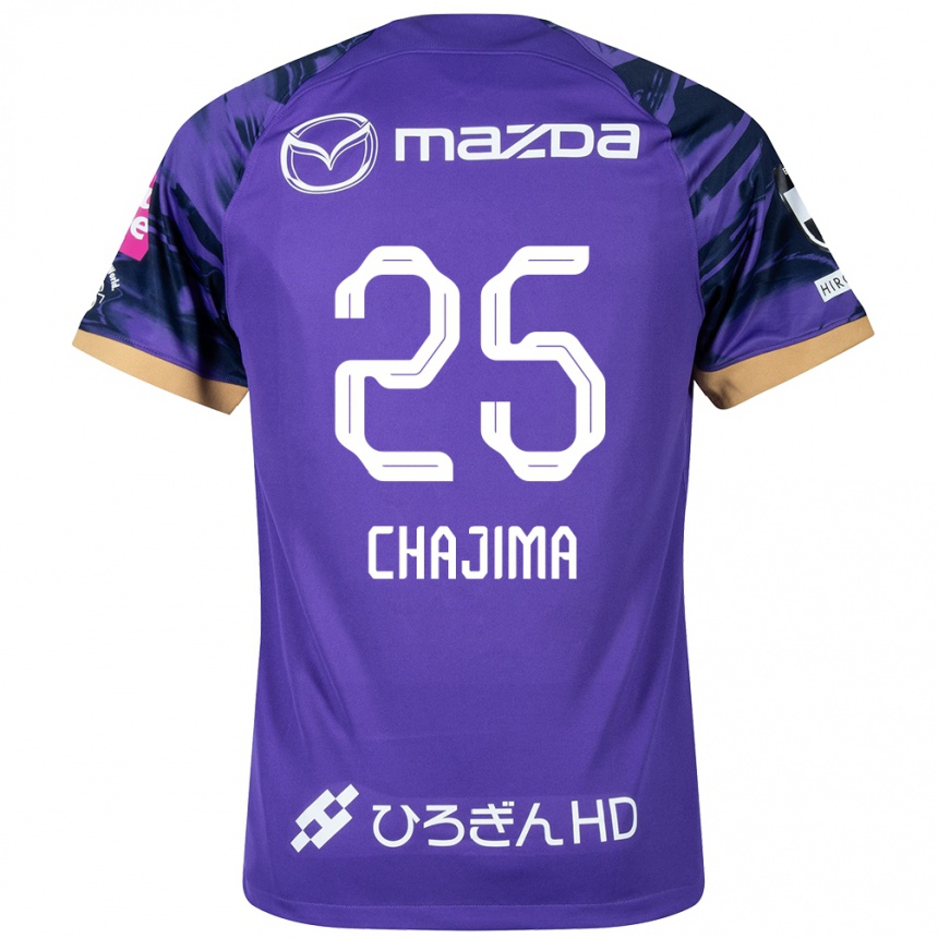 Gyermek Labdarúgás Yusuke Chajima #25 Lila Fehér Hazai Jersey 2024/25 Mez Póló Ing