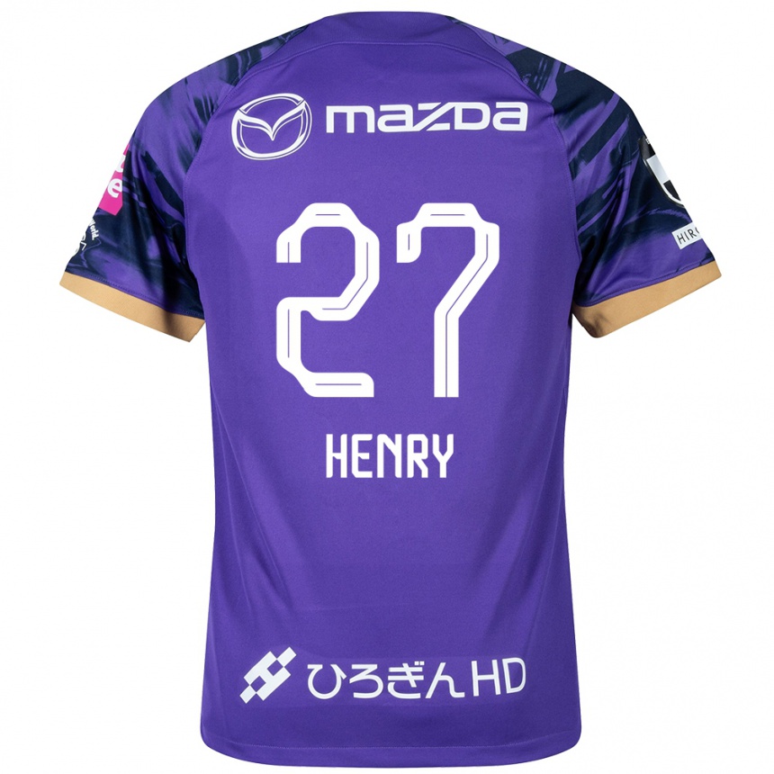 Gyermek Labdarúgás Osamu Henry Iyoha #27 Lila Fehér Hazai Jersey 2024/25 Mez Póló Ing