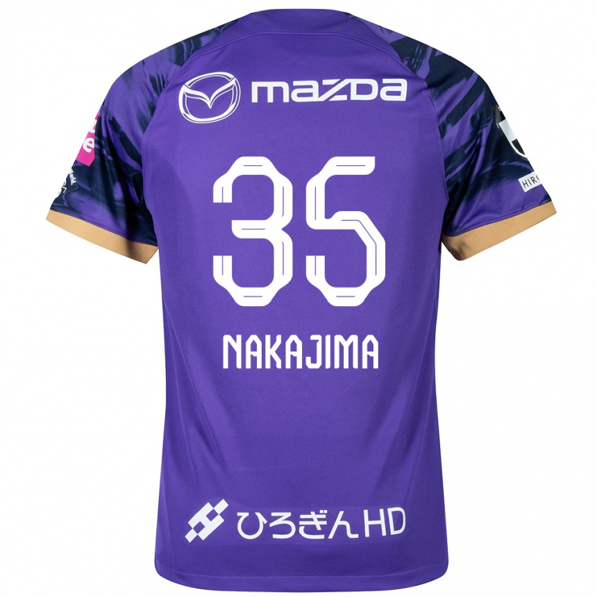 Gyermek Labdarúgás Yotaro Nakajima #35 Lila Fehér Hazai Jersey 2024/25 Mez Póló Ing