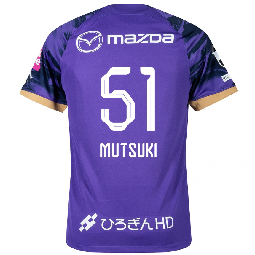 Gyermek Labdarúgás Mutsuki Kato #51 Lila Fehér Hazai Jersey 2024/25 Mez Póló Ing