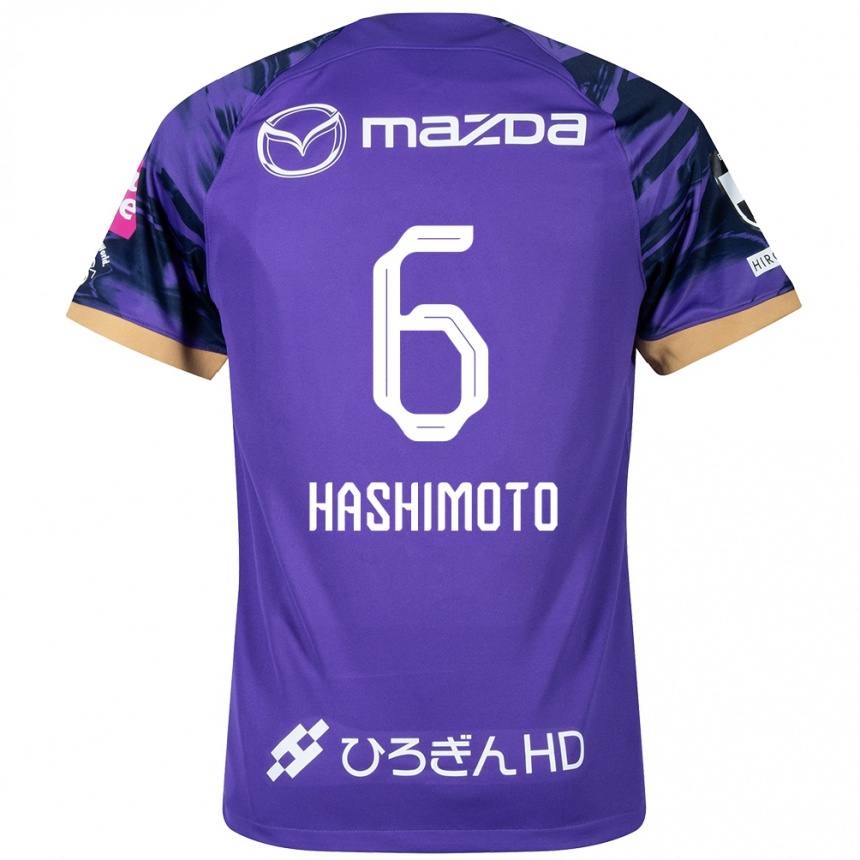 Gyermek Labdarúgás Hinata Hashimoto #6 Lila Fehér Hazai Jersey 2024/25 Mez Póló Ing