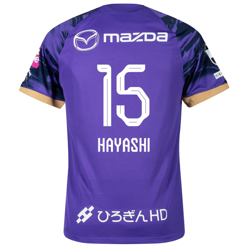 Gyermek Labdarúgás Shunta Hayashi #15 Lila Fehér Hazai Jersey 2024/25 Mez Póló Ing