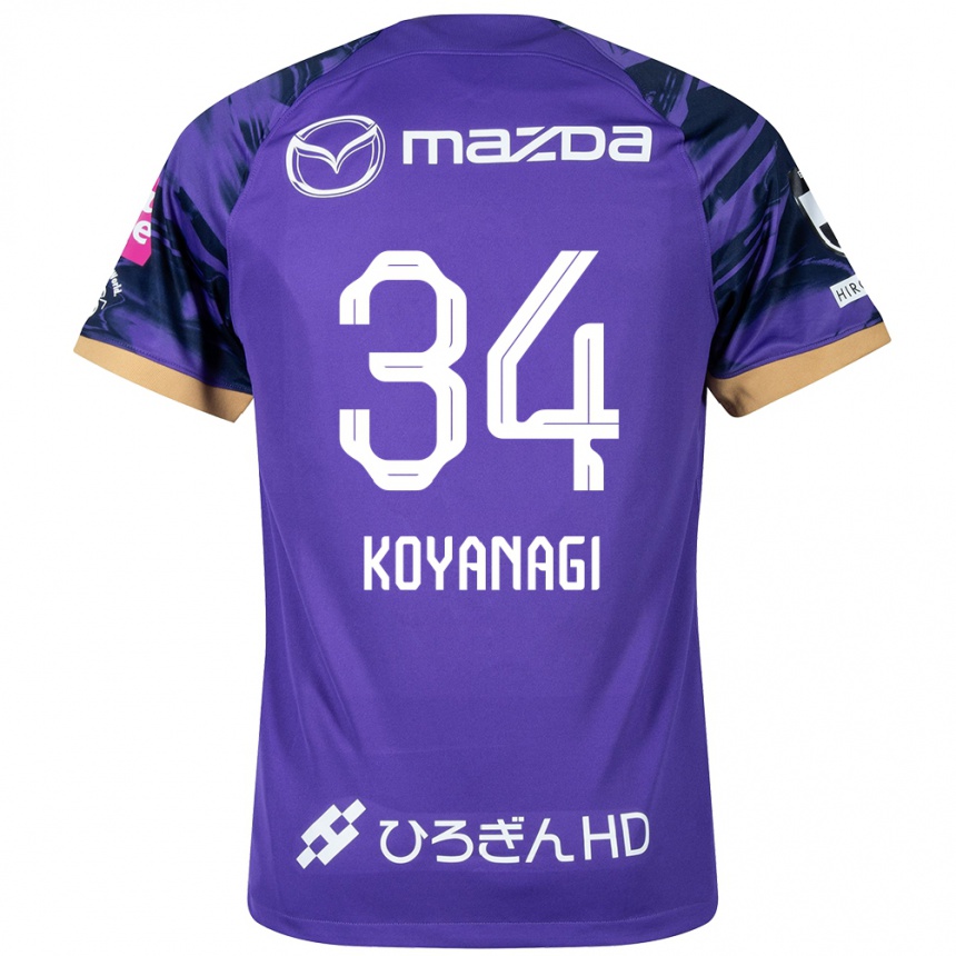 Gyermek Labdarúgás Shu Koyanagi #34 Lila Fehér Hazai Jersey 2024/25 Mez Póló Ing