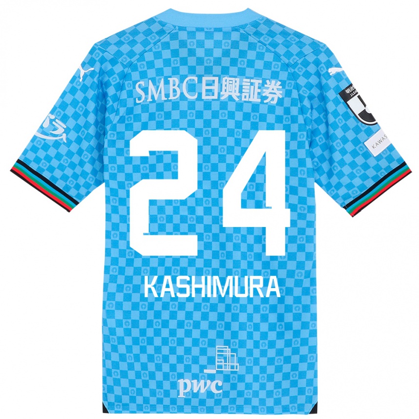 Gyermek Labdarúgás Ryota Kashimura #24 Azúrkék Hazai Jersey 2024/25 Mez Póló Ing