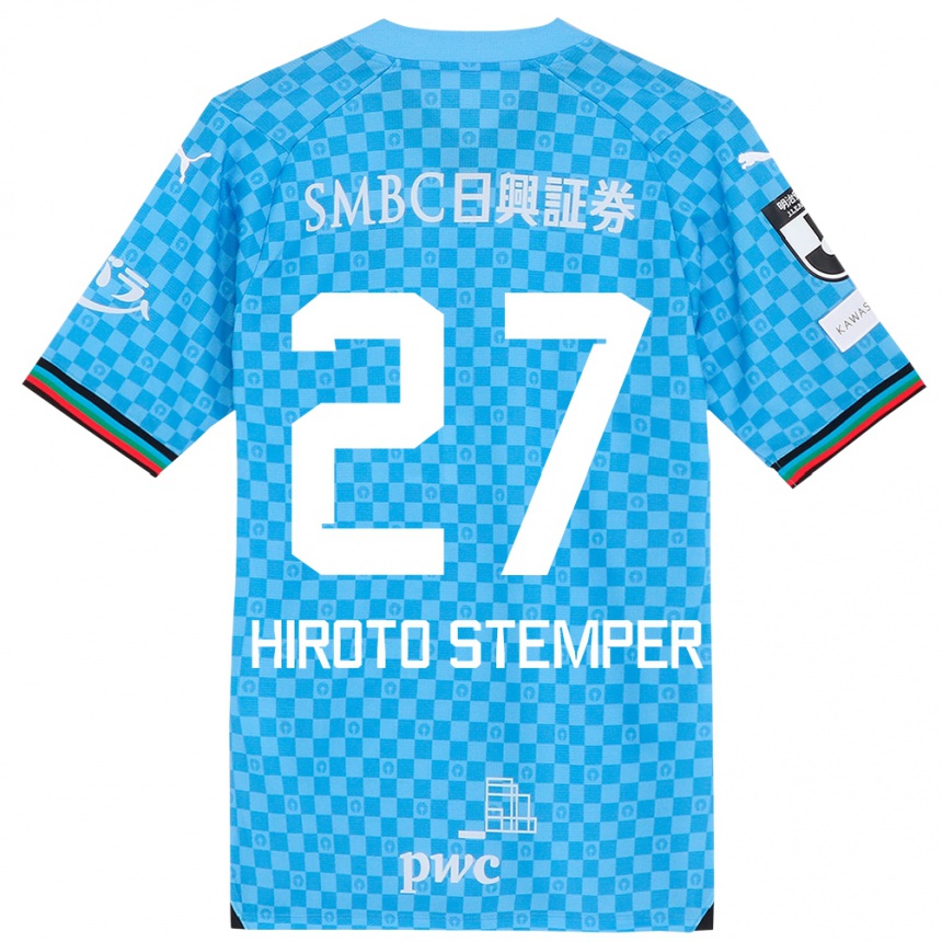 Gyermek Labdarúgás Luka Hiroto Stemper #27 Azúrkék Hazai Jersey 2024/25 Mez Póló Ing