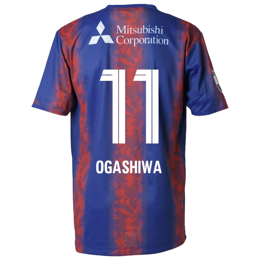 Gyermek Labdarúgás Tsuyoshi Ogashiwa #11 Kék Piros Hazai Jersey 2024/25 Mez Póló Ing