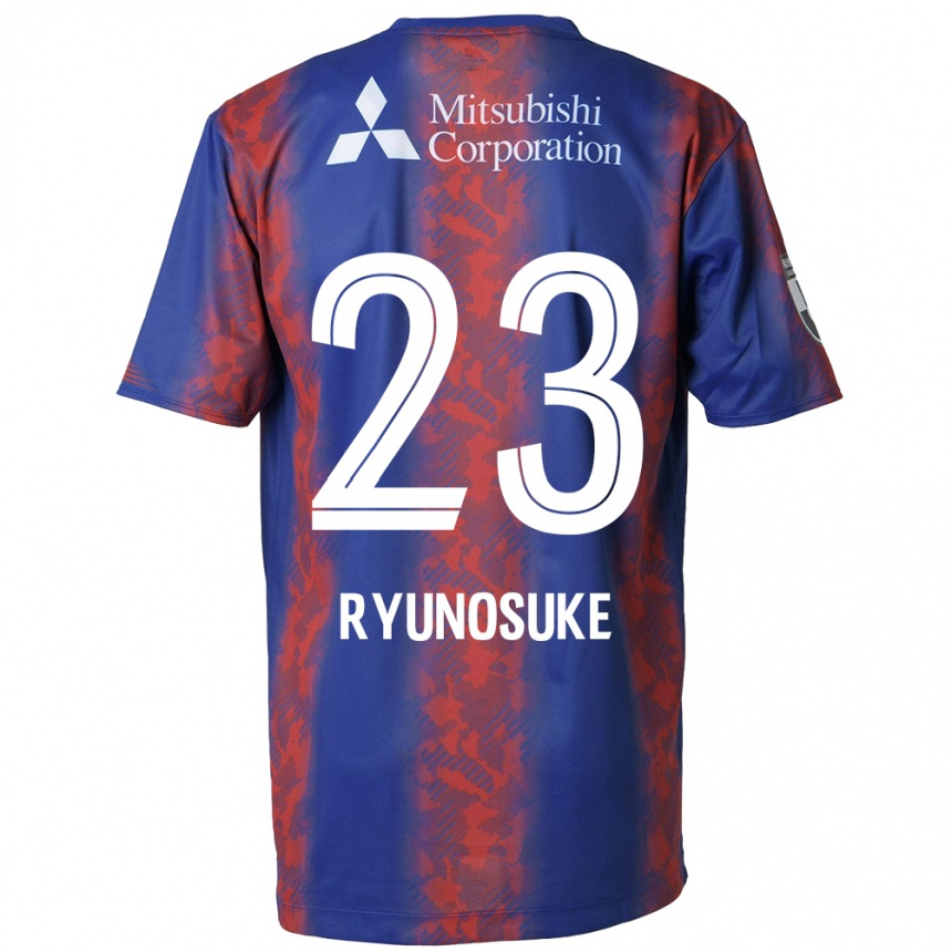 Gyermek Labdarúgás Ryunosuke Sato #23 Kék Piros Hazai Jersey 2024/25 Mez Póló Ing