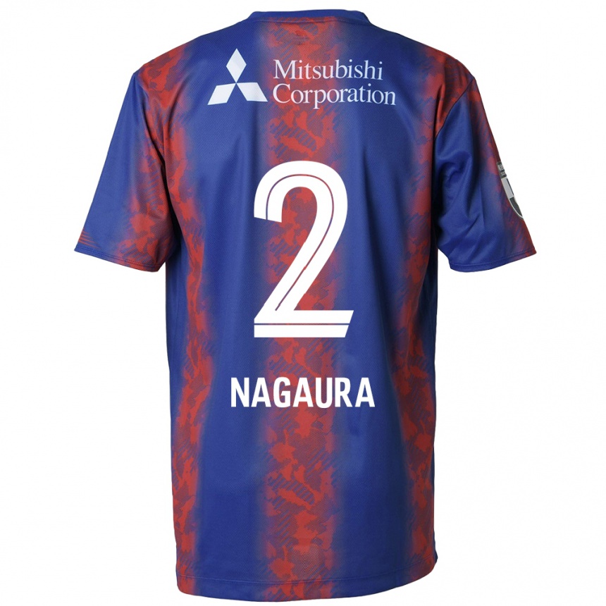 Gyermek Labdarúgás Koshi Nagaura #2 Kék Piros Hazai Jersey 2024/25 Mez Póló Ing