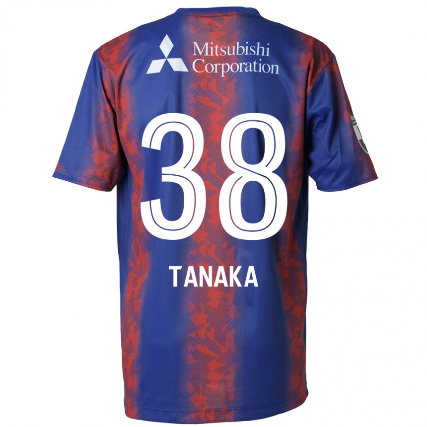 Gyermek Labdarúgás Kio Tanaka #38 Kék Piros Hazai Jersey 2024/25 Mez Póló Ing