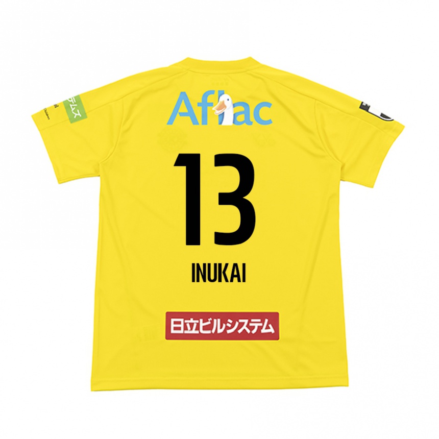 Gyermek Labdarúgás Tomoya Inukai #13 Sárga Fekete Hazai Jersey 2024/25 Mez Póló Ing