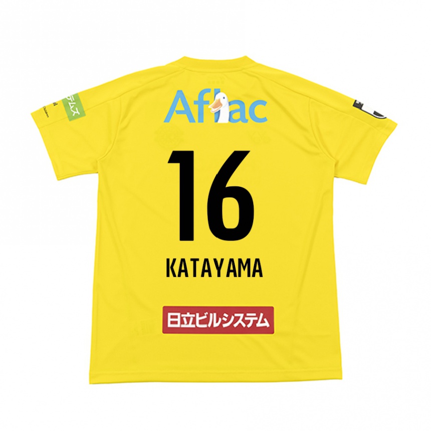 Gyermek Labdarúgás Eiichi Katayama #16 Sárga Fekete Hazai Jersey 2024/25 Mez Póló Ing