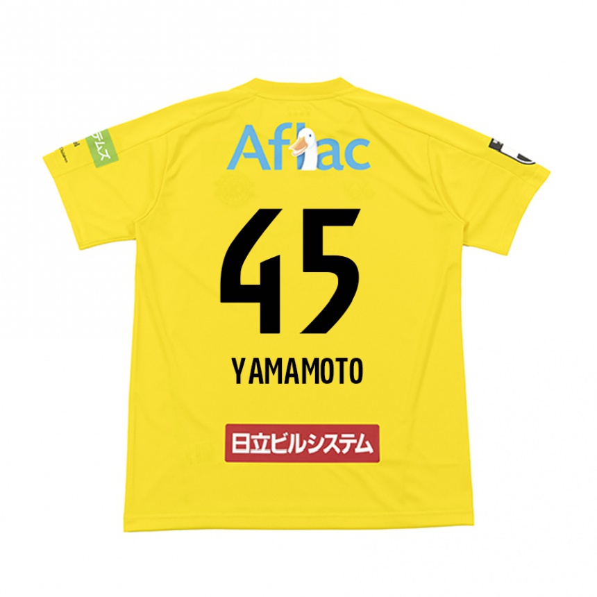 Gyermek Labdarúgás Ota Yamamoto #45 Sárga Fekete Hazai Jersey 2024/25 Mez Póló Ing