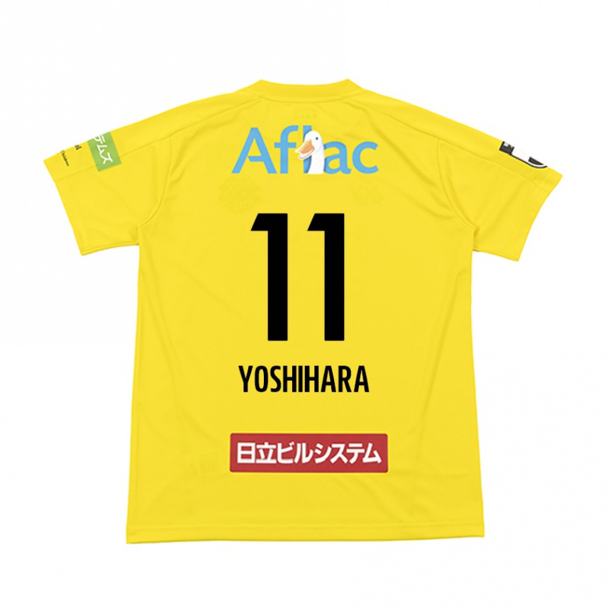 Gyermek Labdarúgás Futo Yoshihara #11 Sárga Fekete Hazai Jersey 2024/25 Mez Póló Ing