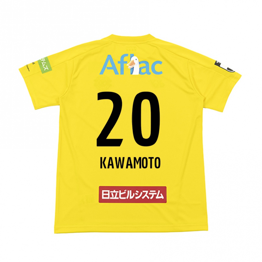 Gyermek Labdarúgás Daizen Kawamoto #20 Sárga Fekete Hazai Jersey 2024/25 Mez Póló Ing