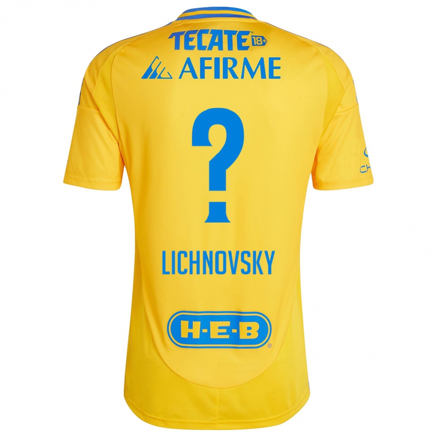 Gyermek Labdarúgás Igor Lichnovsky #0 Arany Sárga Hazai Jersey 2024/25 Mez Póló Ing