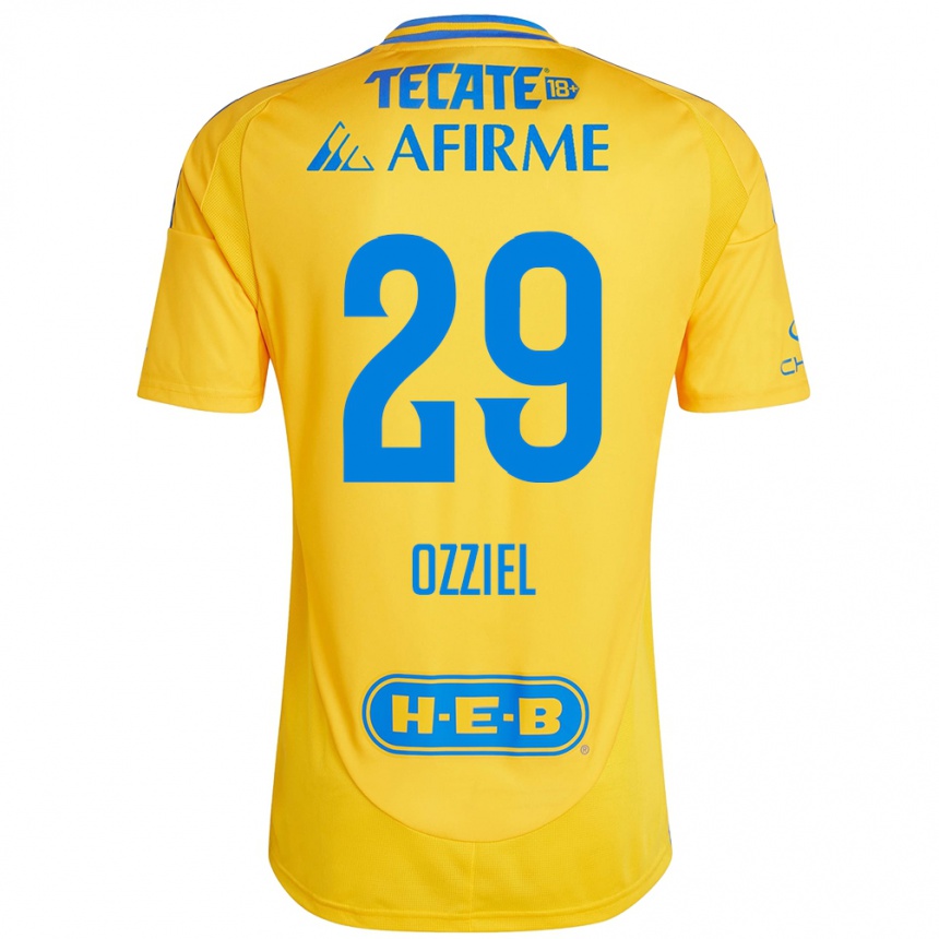 Gyermek Labdarúgás Ozziel Herrera #29 Arany Sárga Hazai Jersey 2024/25 Mez Póló Ing