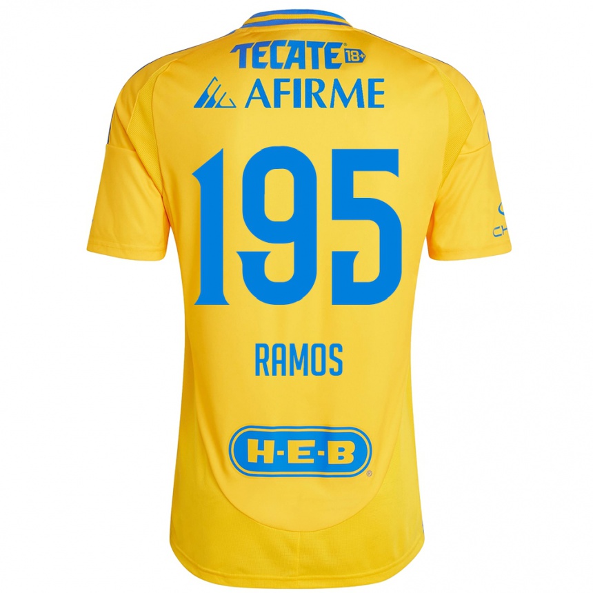 Gyermek Labdarúgás Rodrigo Ramos #195 Arany Sárga Hazai Jersey 2024/25 Mez Póló Ing