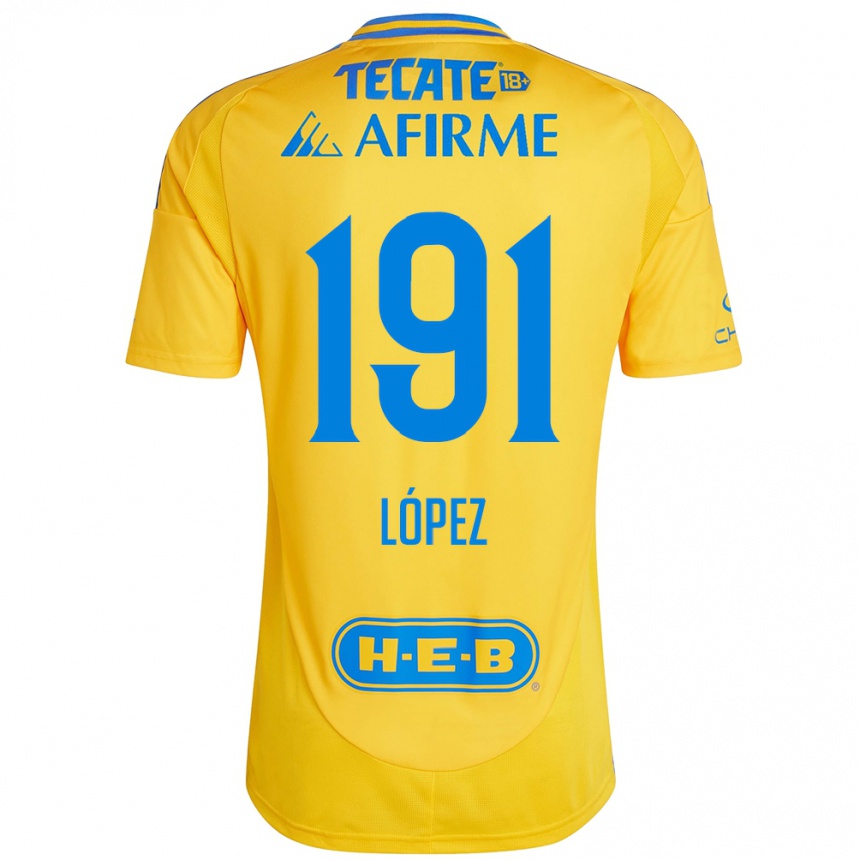 Gyermek Labdarúgás Adrián López #191 Arany Sárga Hazai Jersey 2024/25 Mez Póló Ing