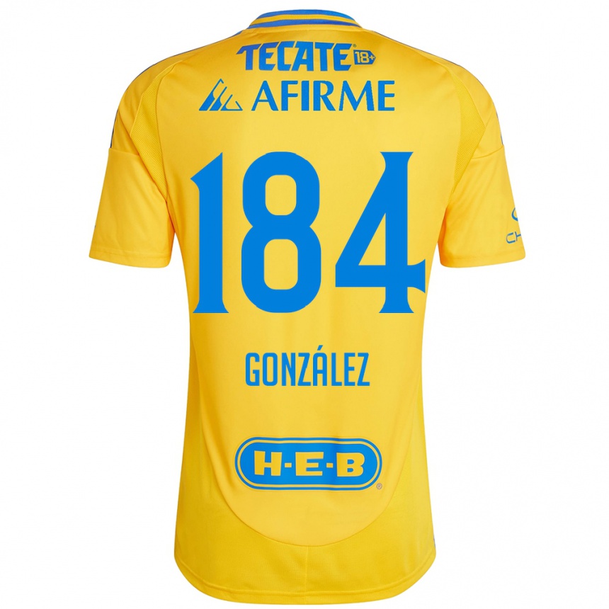 Gyermek Labdarúgás Erick González #184 Arany Sárga Hazai Jersey 2024/25 Mez Póló Ing