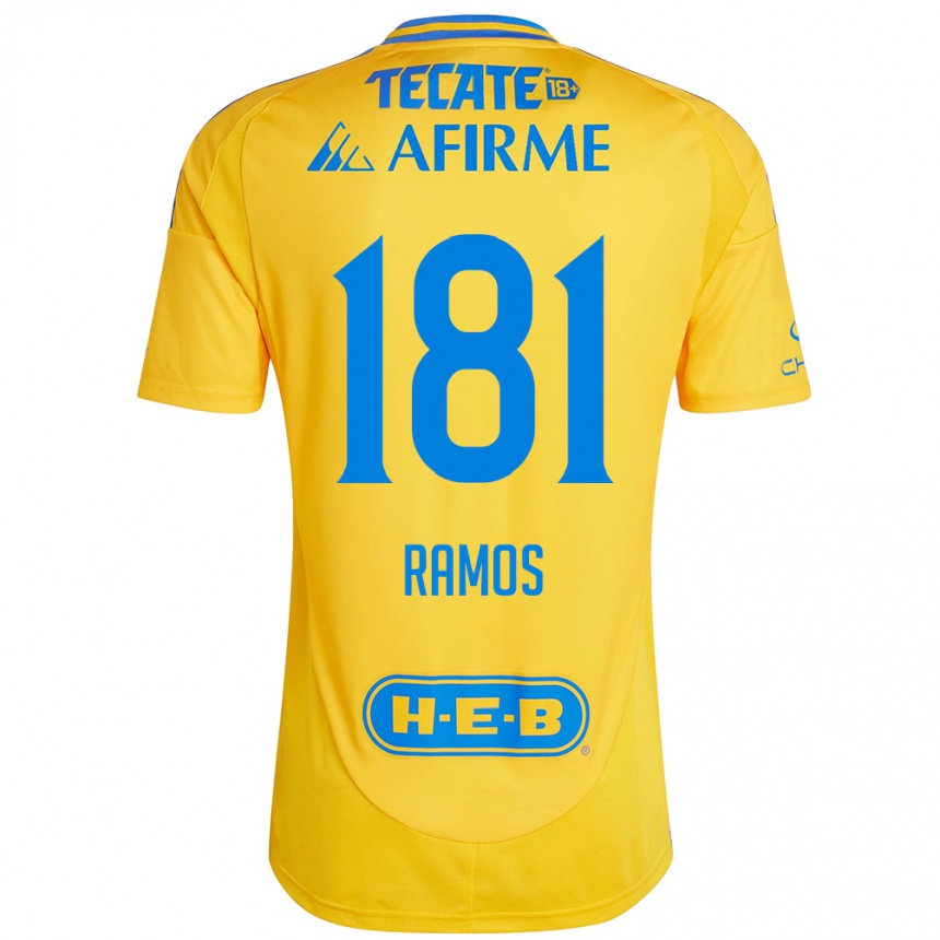 Gyermek Labdarúgás Anthony Ramos #181 Arany Sárga Hazai Jersey 2024/25 Mez Póló Ing