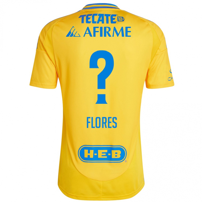 Gyermek Labdarúgás Hernán Flores #0 Arany Sárga Hazai Jersey 2024/25 Mez Póló Ing