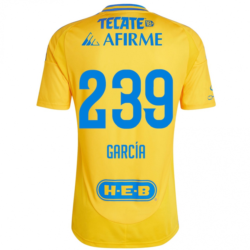 Gyermek Labdarúgás Diego García #239 Arany Sárga Hazai Jersey 2024/25 Mez Póló Ing