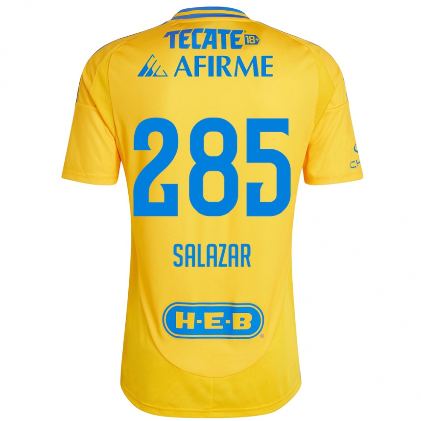 Gyermek Labdarúgás Bryan Salazar #285 Arany Sárga Hazai Jersey 2024/25 Mez Póló Ing