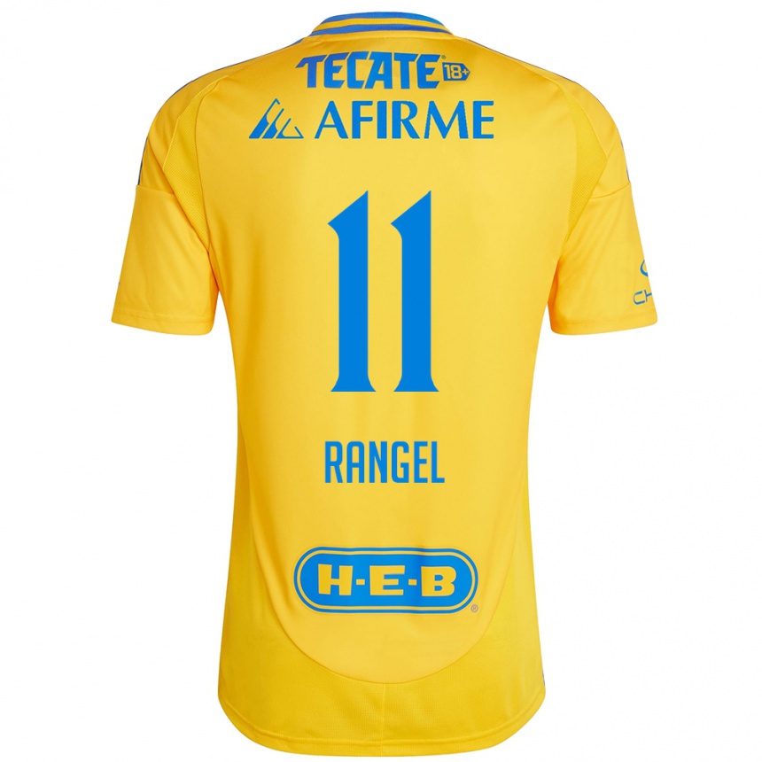 Gyermek Labdarúgás Nayeli Rangel #11 Arany Sárga Hazai Jersey 2024/25 Mez Póló Ing