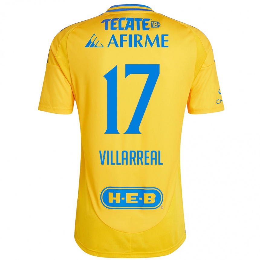 Gyermek Labdarúgás Natalia Villarreal #17 Arany Sárga Hazai Jersey 2024/25 Mez Póló Ing