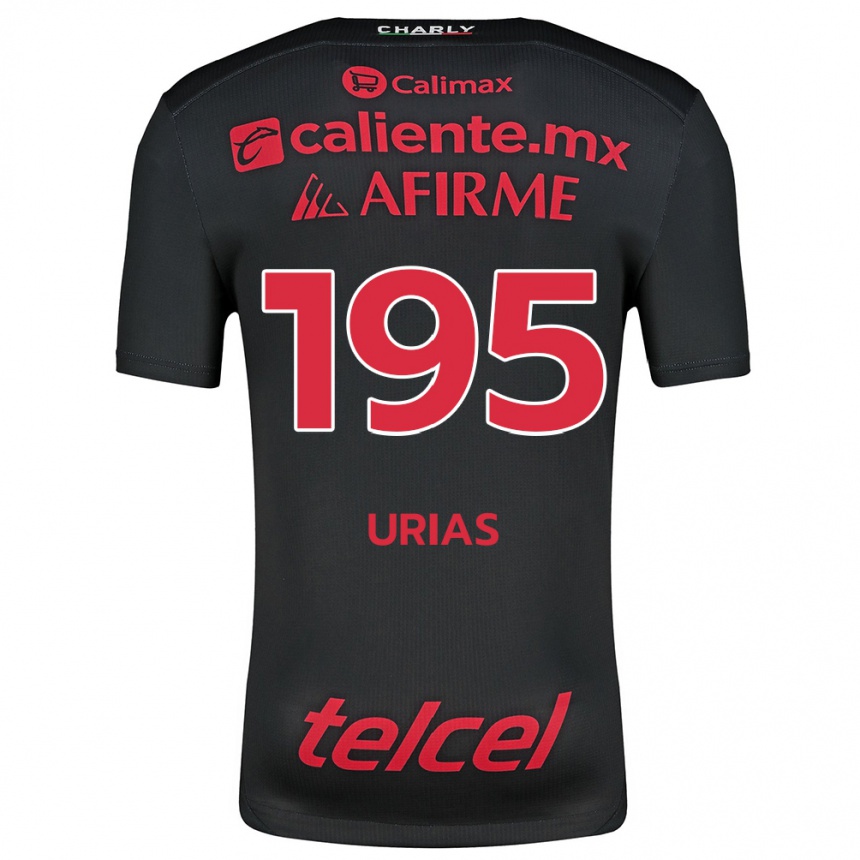 Gyermek Labdarúgás Héctor Urías #195 Fekete Piros Hazai Jersey 2024/25 Mez Póló Ing