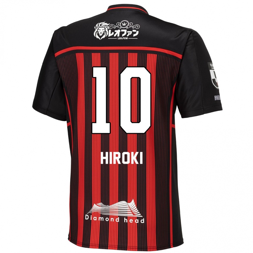 Gyermek Labdarúgás Hiroki Miyazawa #10 Piros Fekete Hazai Jersey 2024/25 Mez Póló Ing