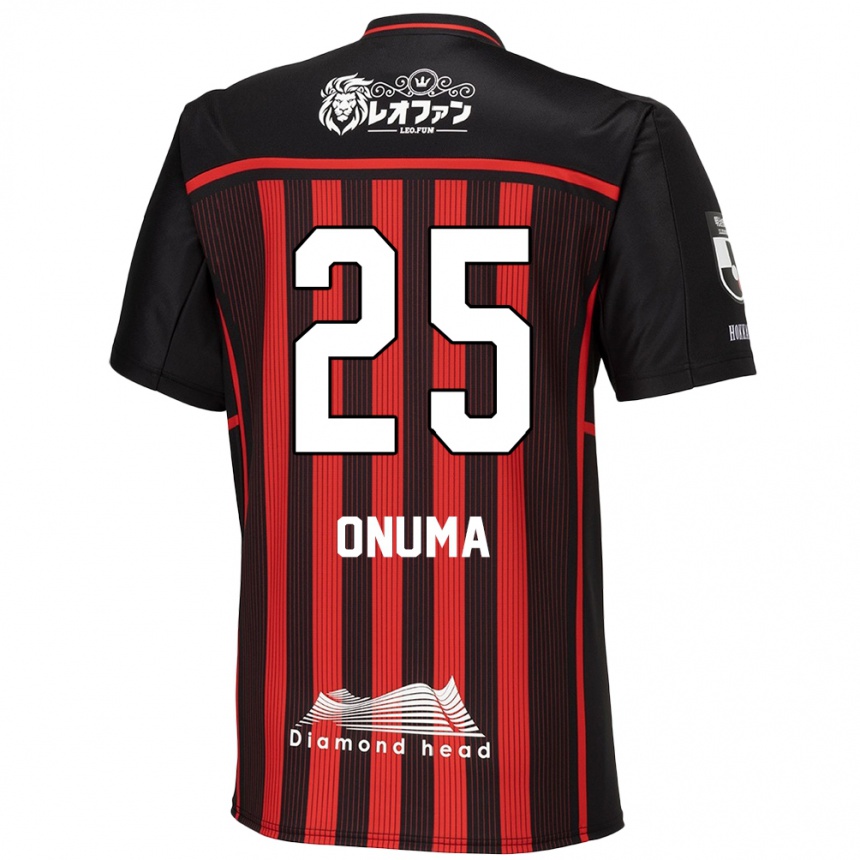 Gyermek Labdarúgás Akito Onuma #25 Piros Fekete Hazai Jersey 2024/25 Mez Póló Ing