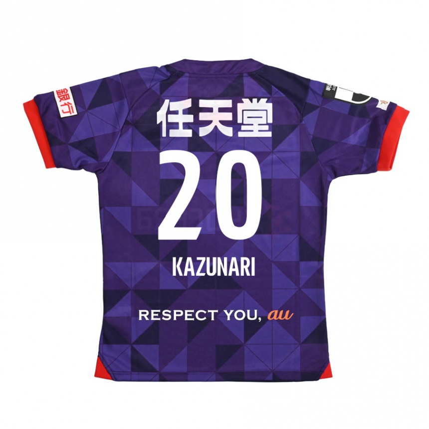 Gyermek Labdarúgás Kazunari Kita #20 Lila Fehér Hazai Jersey 2024/25 Mez Póló Ing