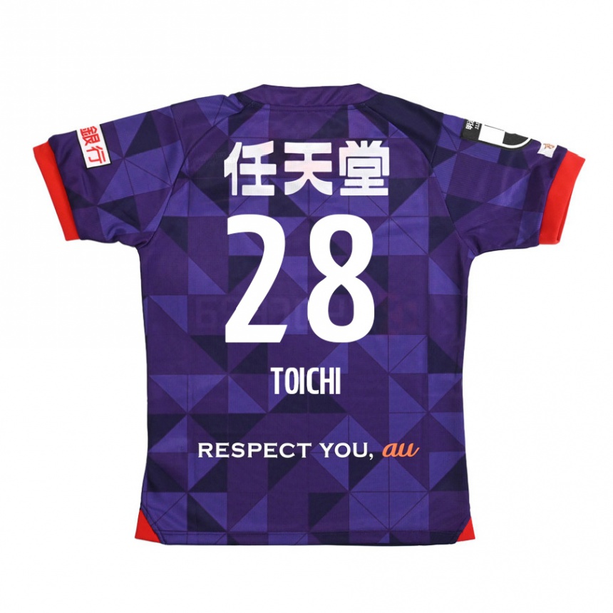 Gyermek Labdarúgás Toichi Suzuki #28 Lila Fehér Hazai Jersey 2024/25 Mez Póló Ing