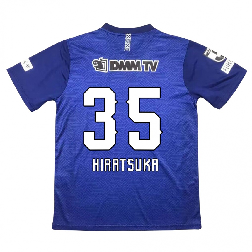 Gyermek Labdarúgás Yuto Hiratsuka #35 Sötétkék Hazai Jersey 2024/25 Mez Póló Ing