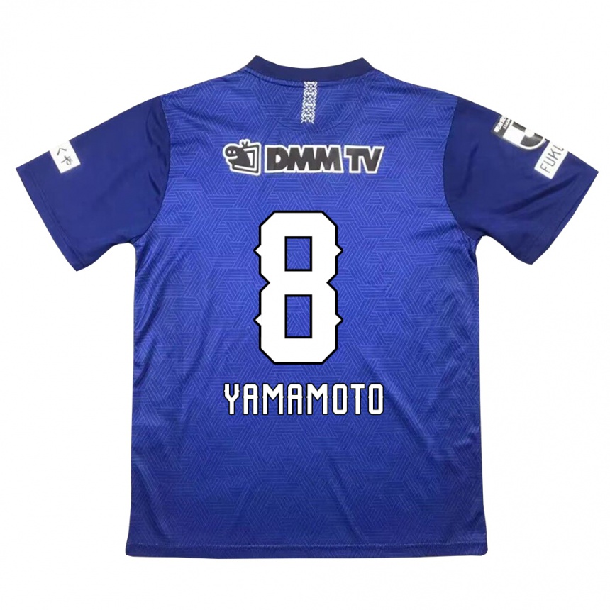 Gyermek Labdarúgás Shunsuke Yamamoto #8 Sötétkék Hazai Jersey 2024/25 Mez Póló Ing